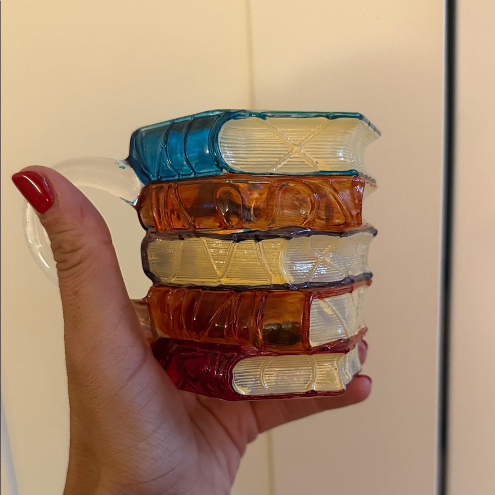 Source Unknown Multicolor Book Stack Mug